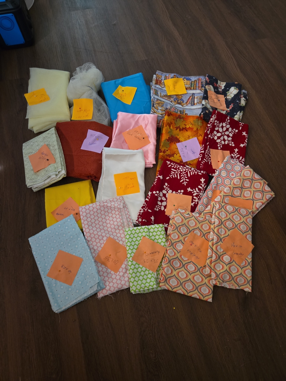 Source Unknown Assorted Multi-Color Cotton and Print Fabric Bundle